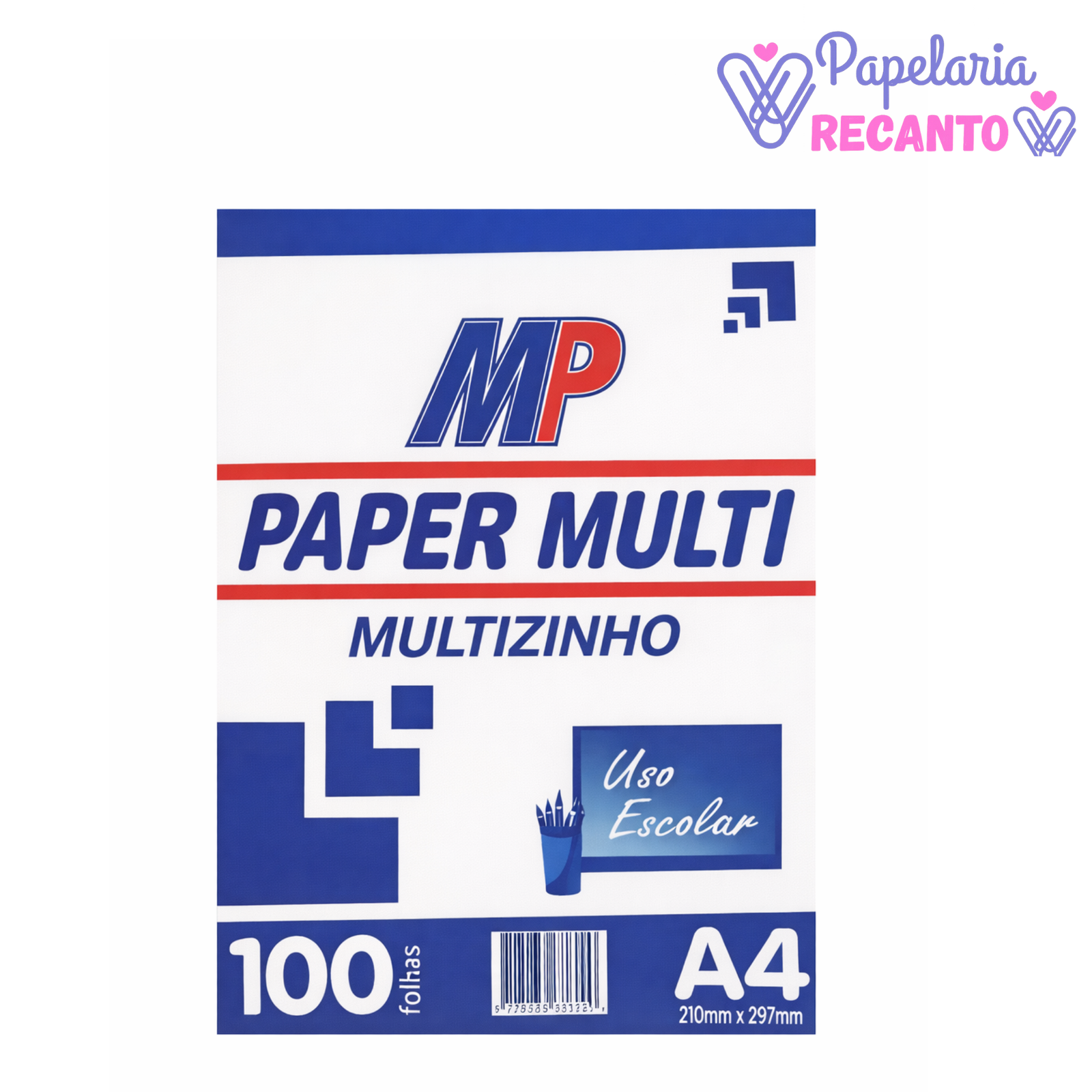 Paper Multi 100 Folhas Papel Sulfite A4 Paper Multi 100 Folhas 75g Branco - Imagem 1
